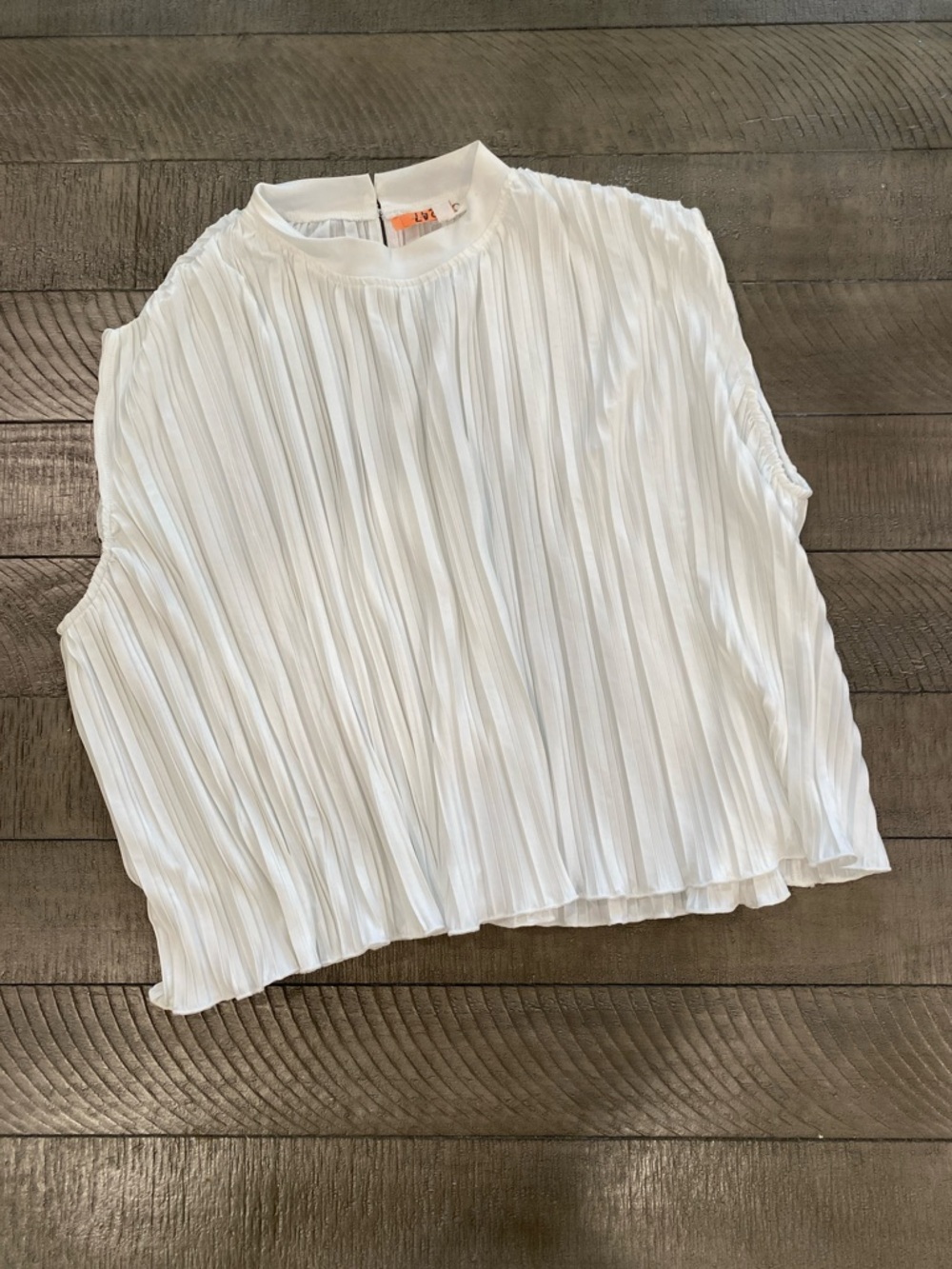 LBLC the label White Pleated Sleeveless Camisole